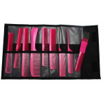 Jaguar A-LINE 9 piece cased comb set in Pink.